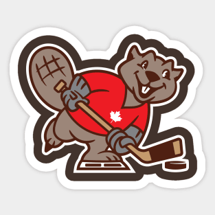 Beaver Hockey Sticker